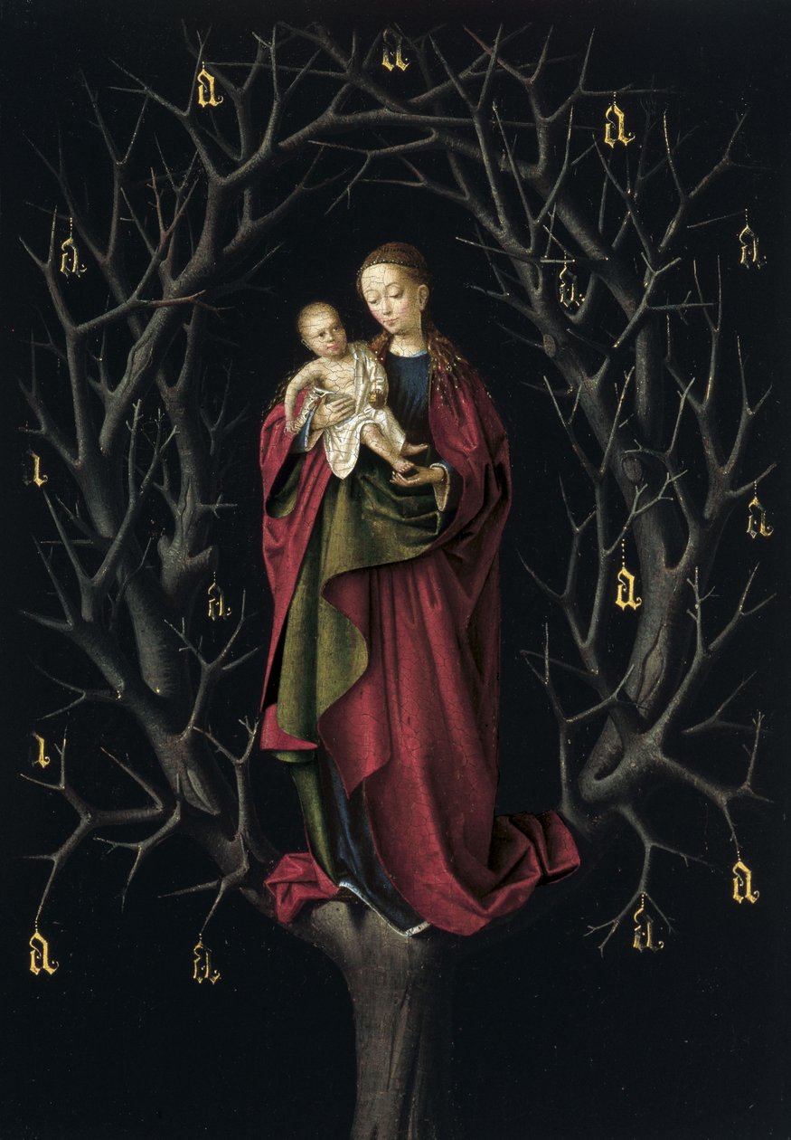 Jomfruen til det tørre treet, ca 1465 av Petrus Christus