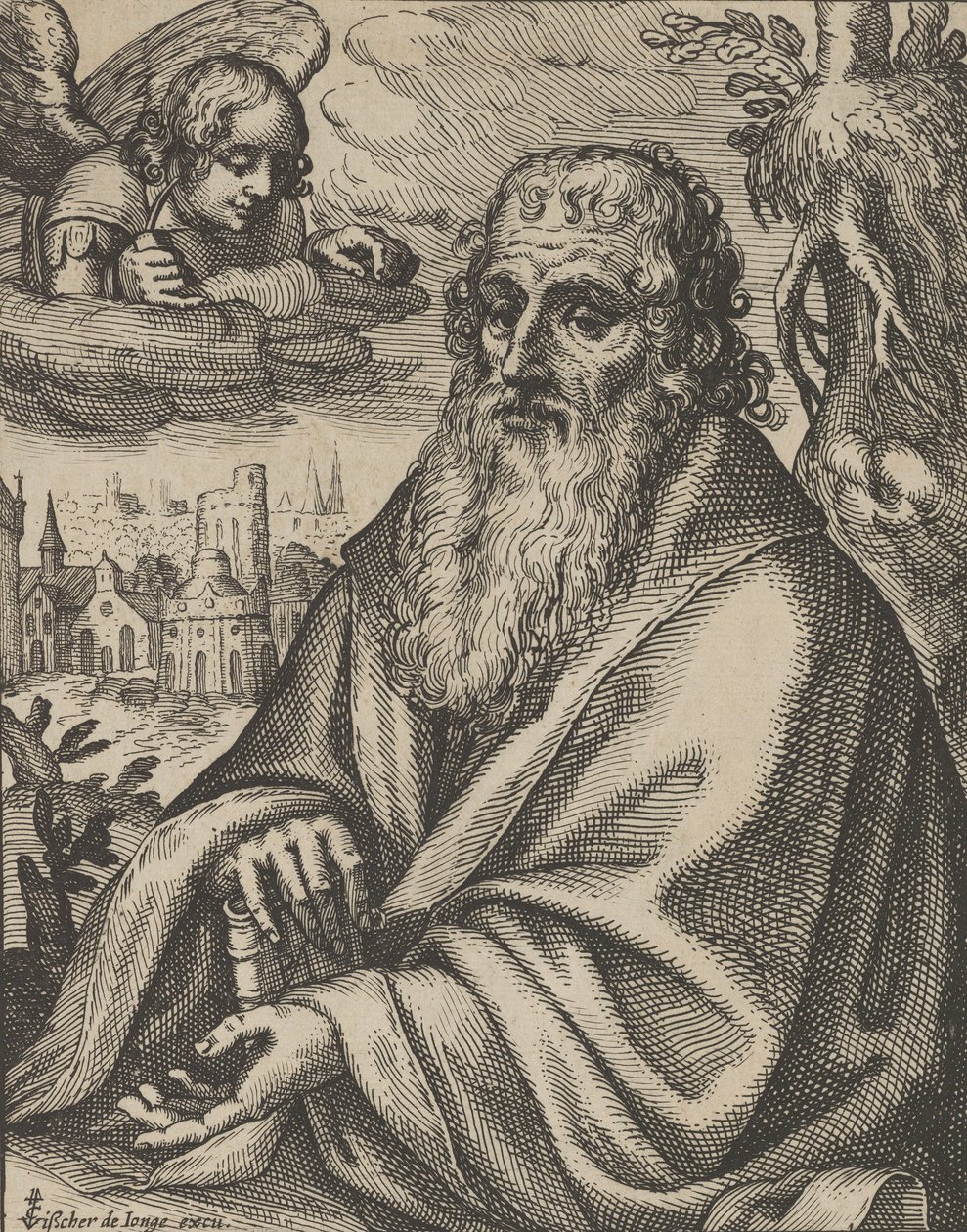 Matthew, fra The Four Evangelists, 1610-20. av Petrus Feddes