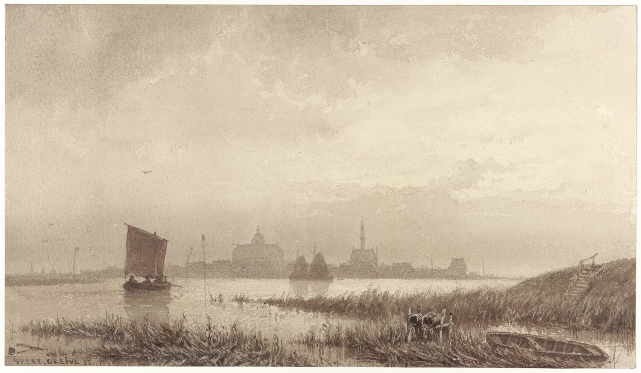 Utsikt over Veere av Petrus Franciscus Greive