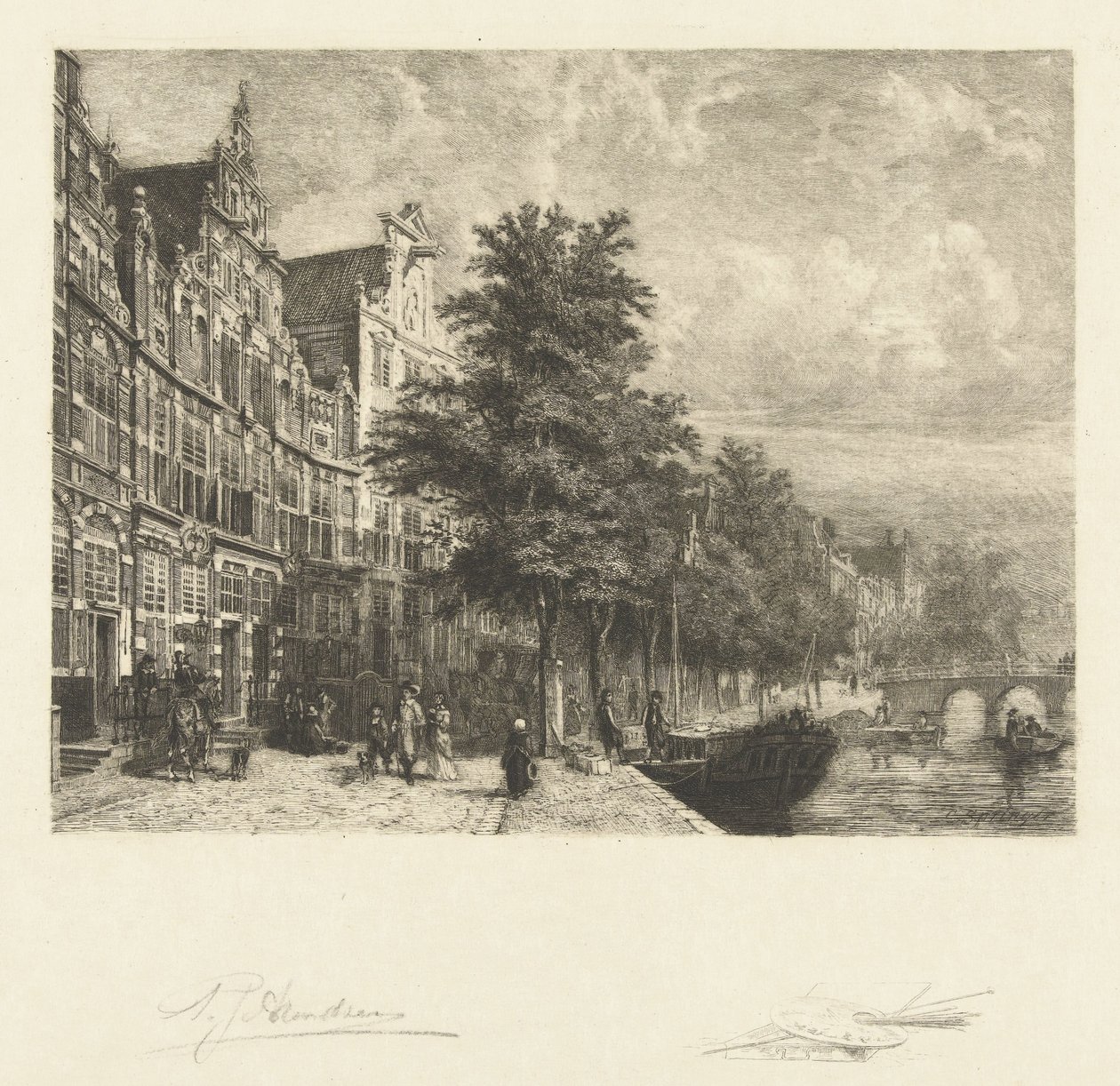 Utsikt over Herengracht av Petrus Johannes Arendzen