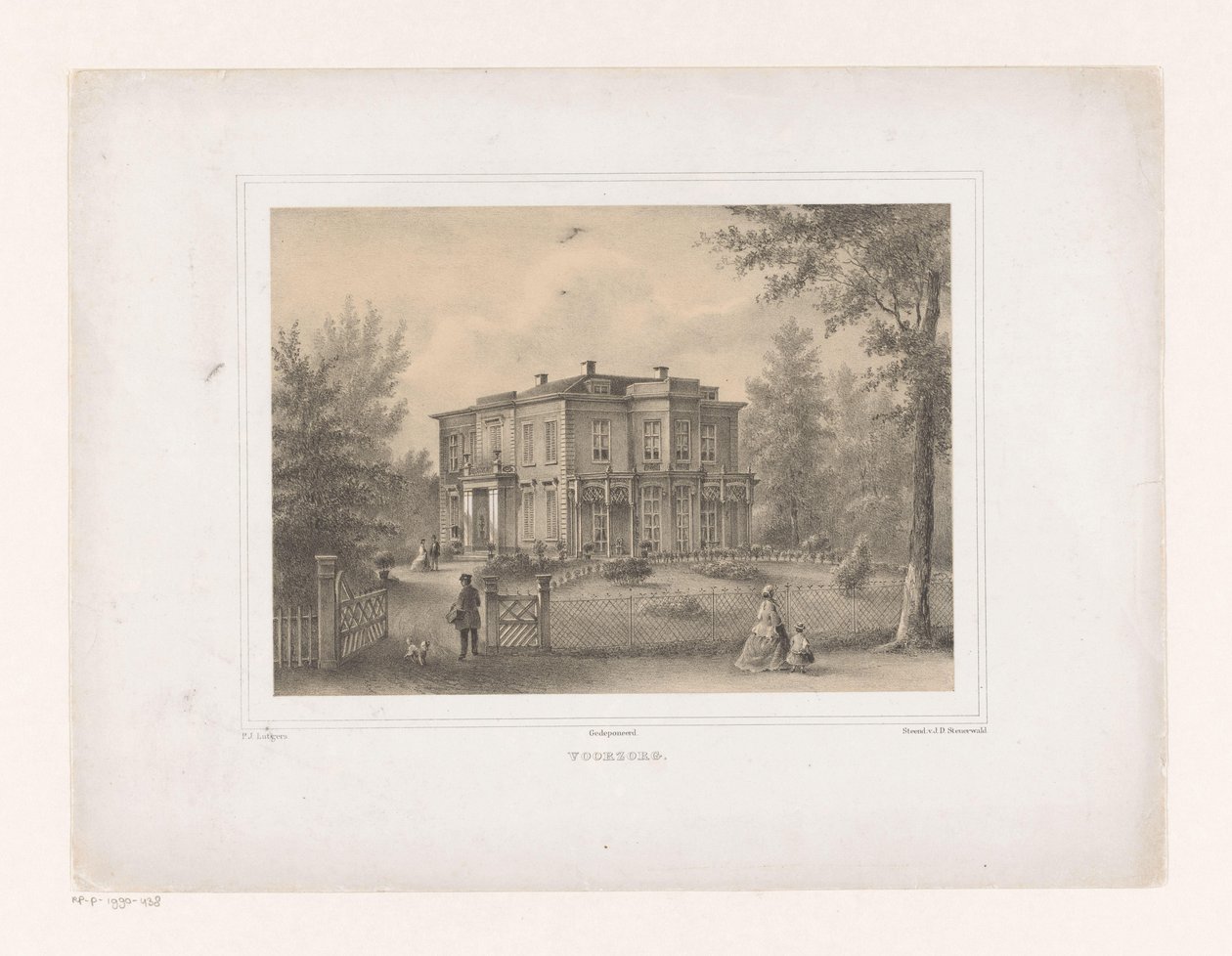 Utsikt over landstedet Forsiktighetsregel Forholdsregel (tittel på objekt) Utsikt i omgivelsene til Utrecht (serietittel) av Petrus Josephus Lutgers