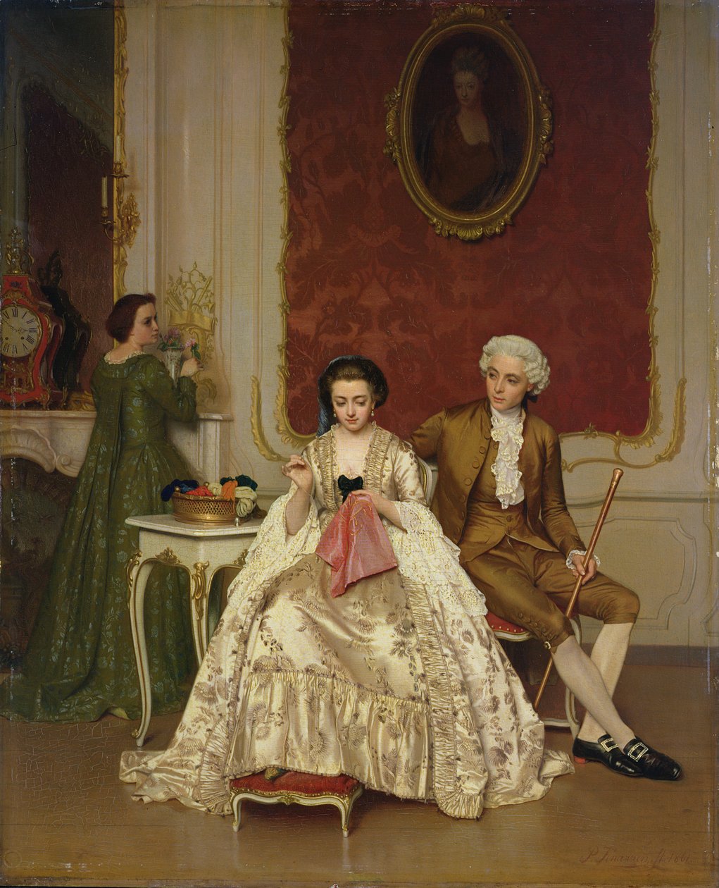 Sjalusi, 1861 av Petrus Renier Hubertus Knarren