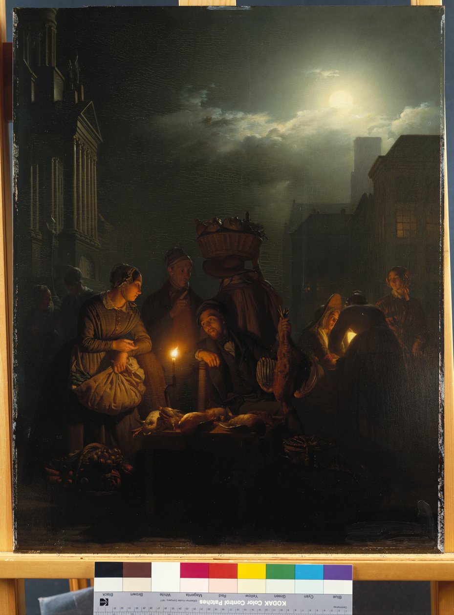 Nattmarked i Antwerpen av Petrus van Schendel