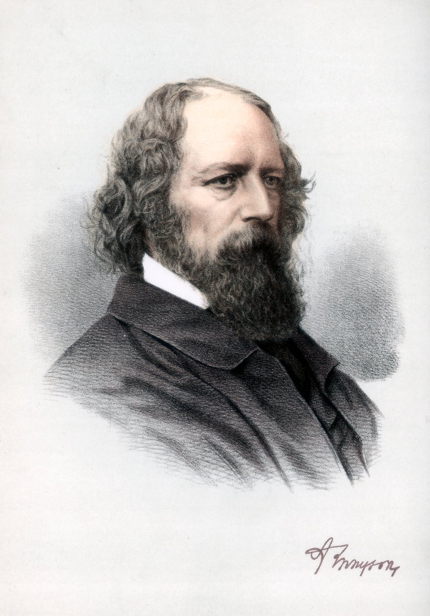 Alfred Tennyson, 1st Baron Tennyson, engelsk poet, c1890. av Petter and Galpin Cassell