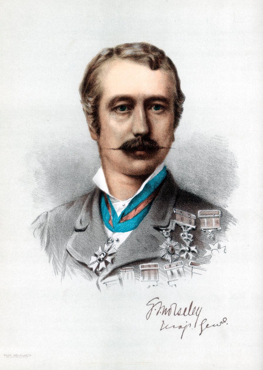 Garnet Joseph Wolseley, 1. Viscount Wolseley, irskfødt britisk soldat, c1890. av Petter and Galpin Cassell