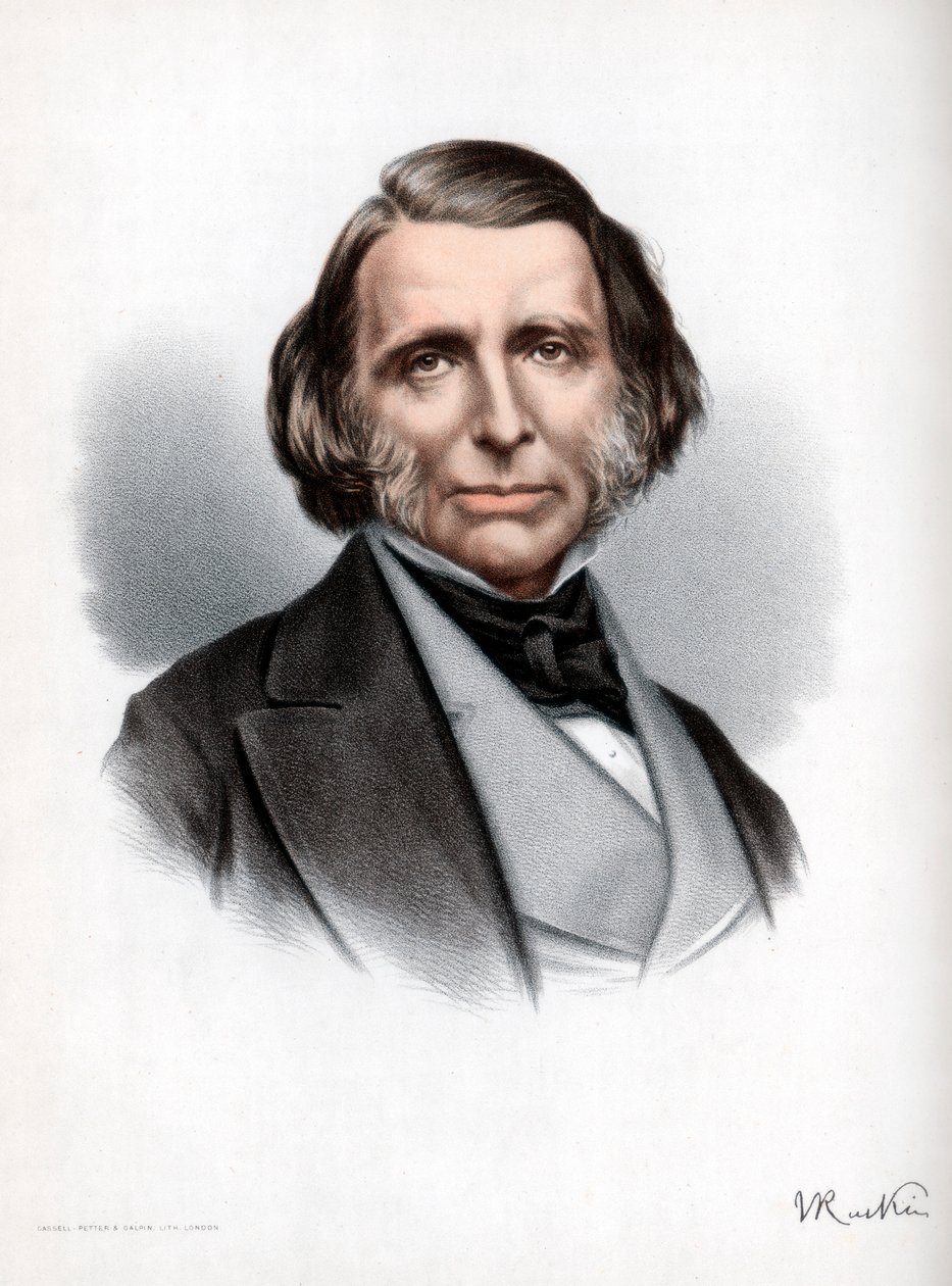 John Ruskin , britisk forfatter, poet, kunstner og kritiker, c1890. av Petter and Galpin Cassell