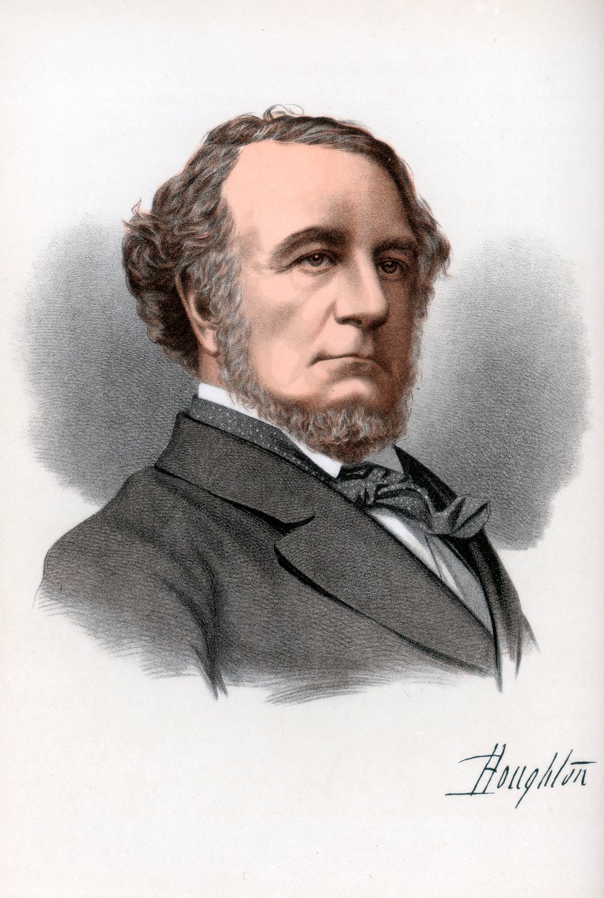 Richard Monckton Milnes, 1st Baron Houghton, engelsk poet og politiker, ca 1890. av Petter and Galpin Cassell