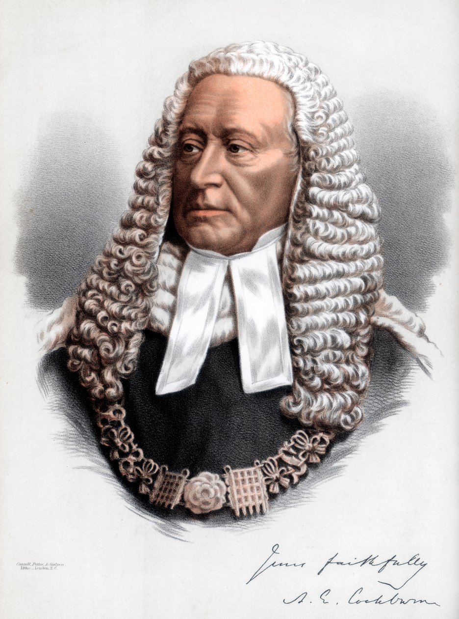 Sir Alexander James Edmund Cockburn, 12. baronet, Lord Chief Justice of England, c1890. av Petter and Galpin Cassell