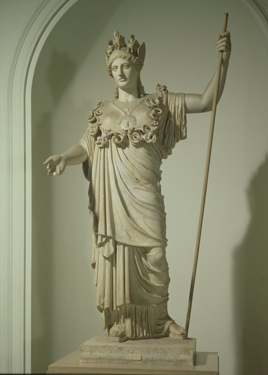 Romersk kopi av Athena Farnese (marmor) av Phidias