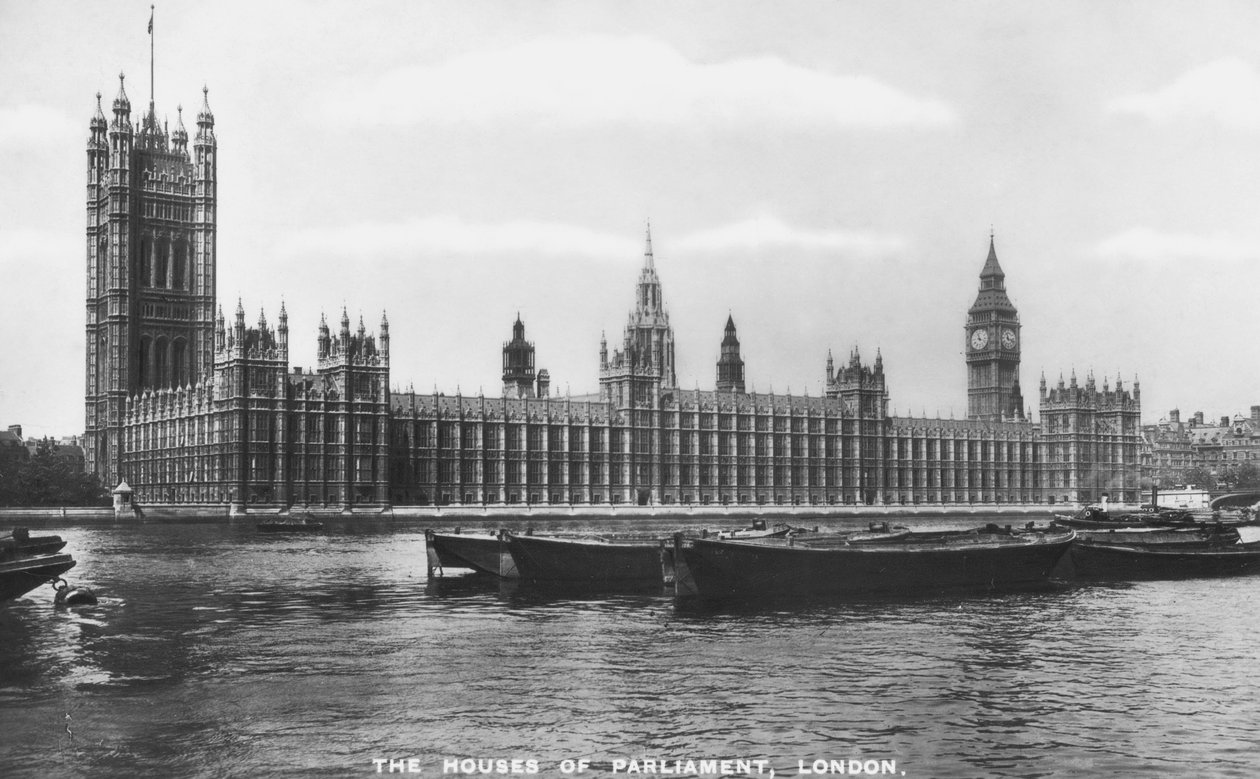 The Houses of Parliament, Westminster, London, 1933. av Philco Publishing Company