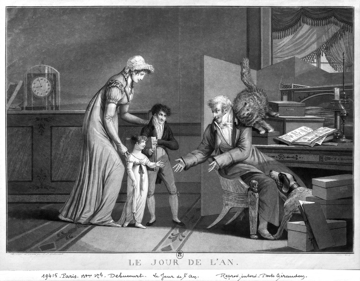 nyttårsdag, 1807 av Philibert Louis Debucourt