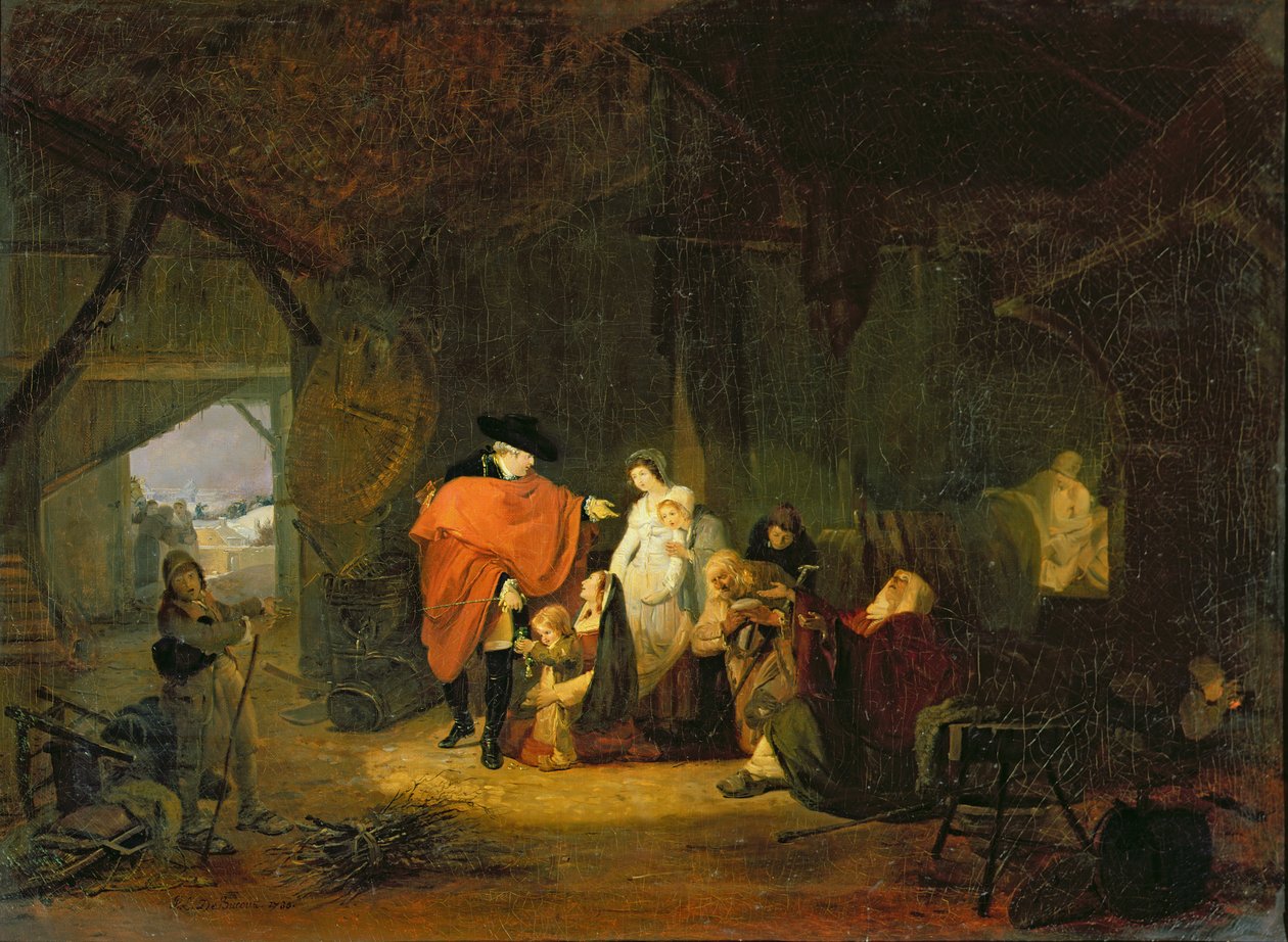 Louis XVIs godhet (1754-93) vinteren 1784, 1785 av Philibert Louis Debucourt