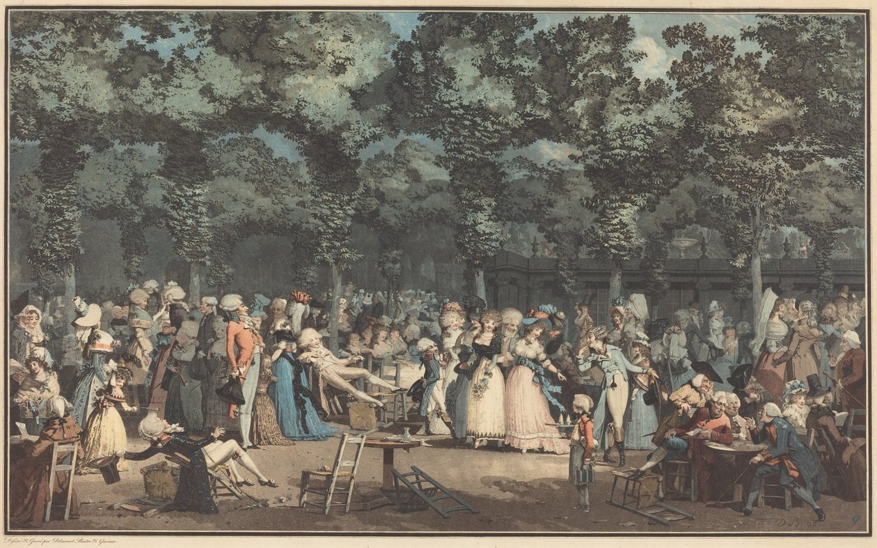 Den offentlige promenaden av Philibert-Louis Debucourt