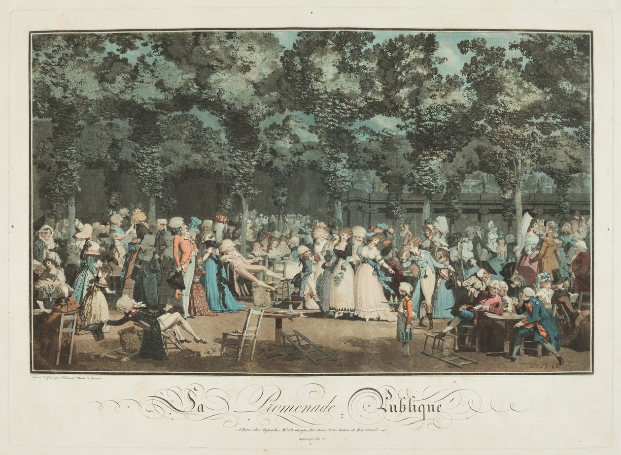 Den offentlige promenaden av Philibert Louis Debucourt