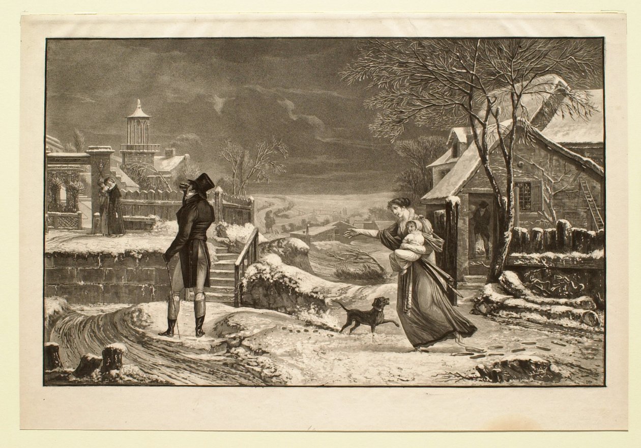 Vinter, eller Ektemannen av Philibert-Louis Debucourt