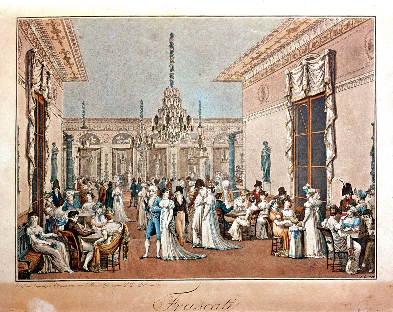 Cafe Frascati av Debucourt, tidlig på 1800-tallet. av Philibert Louis Debucourt