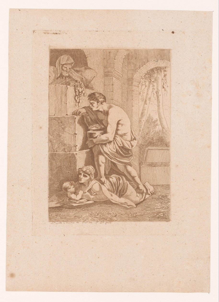 Edouard og gullet av Philibert Louis Debucourt