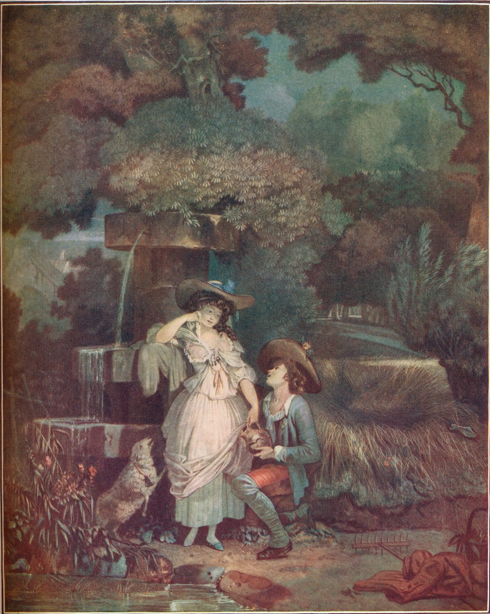 Fortune and Misfortune, eller The Broken Pitcher, 1787, 1909. av Philibert Louis Debucourt