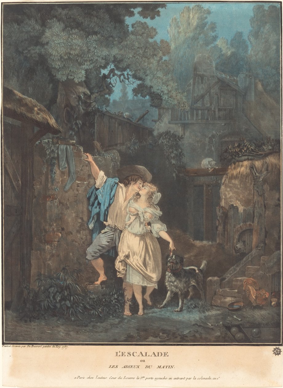 The Escalade, eller Morning Farewells av Philibert Louis Debucourt
