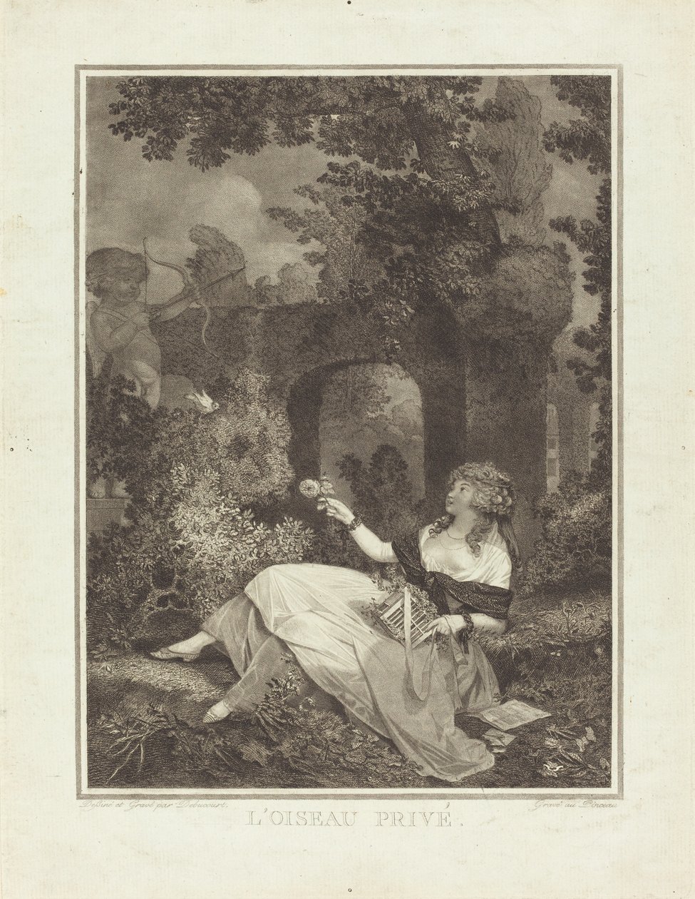 Den private fuglen av Philibert Louis Debucourt