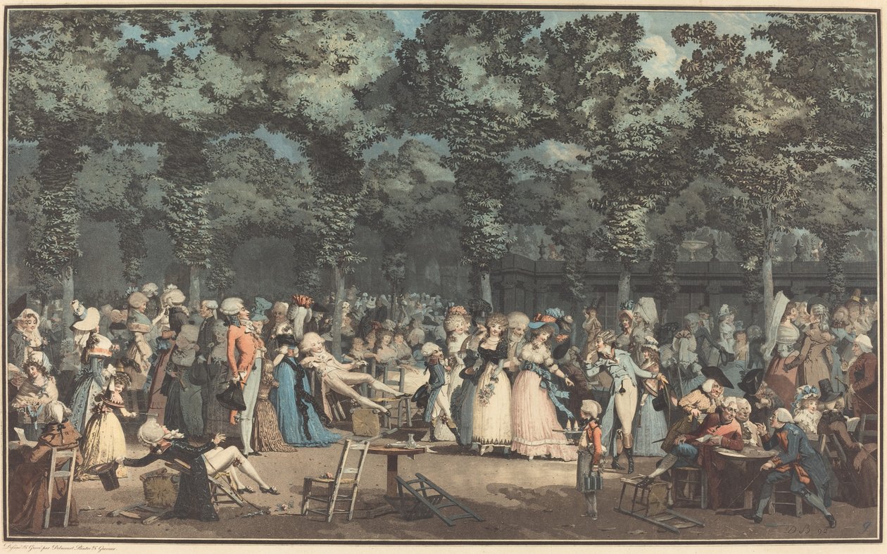 Den offentlige promenaden av Philibert Louis Debucourt