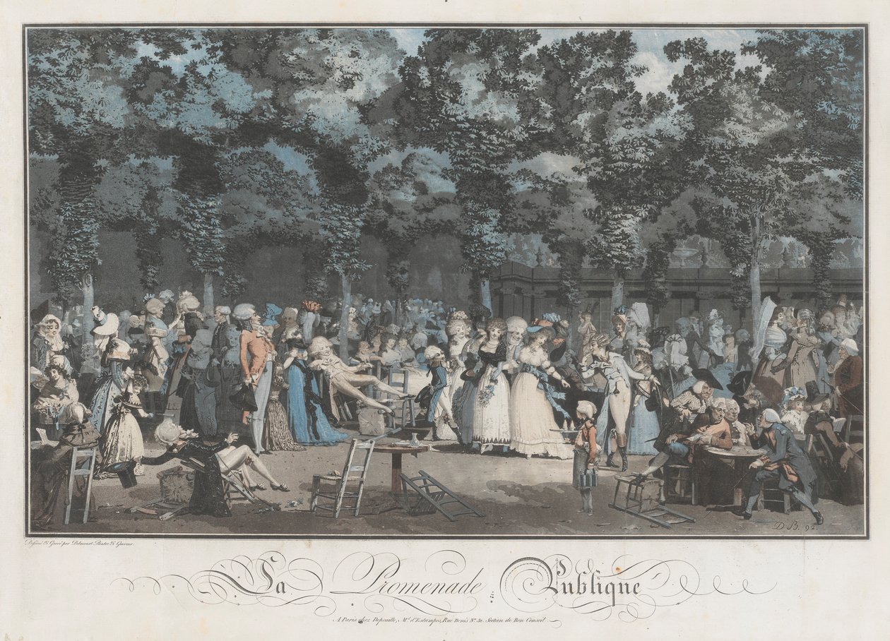 Den offentlige promenaden av Philibert Louis Debucourt