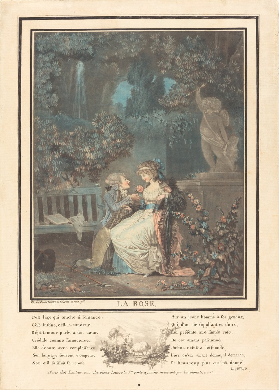 Rosen av Philibert Louis Debucourt