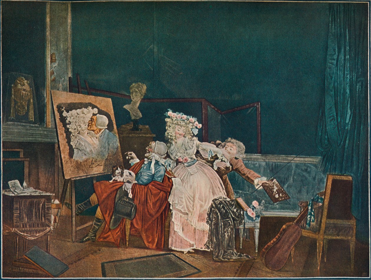 De to kyssene, 1786, 1902 av Philibert Louis Debucourt