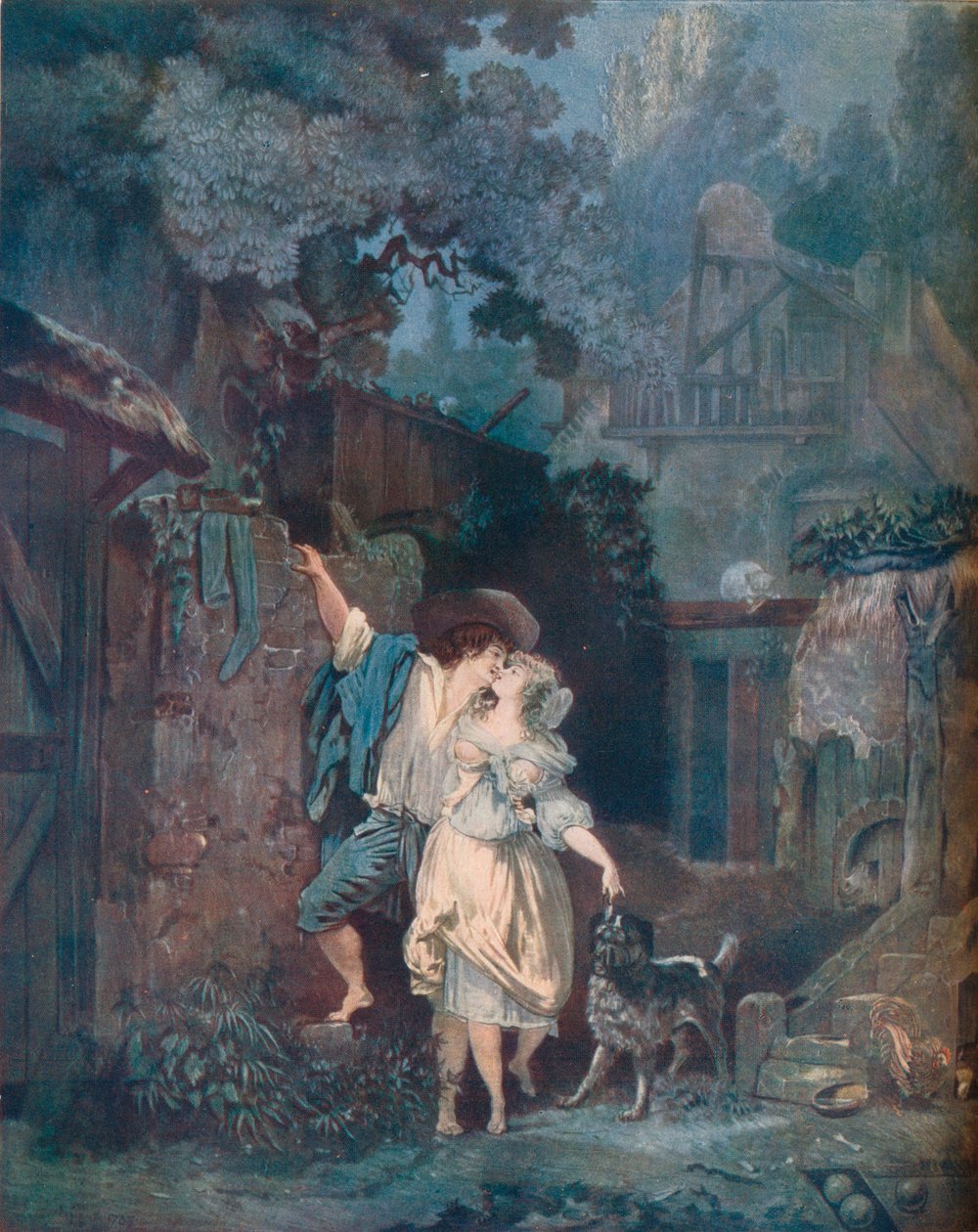The Ascent, eller The Morning Farewell Lescalade, ou les adieux du matin, 1787 av Philibert Louis Debucourt