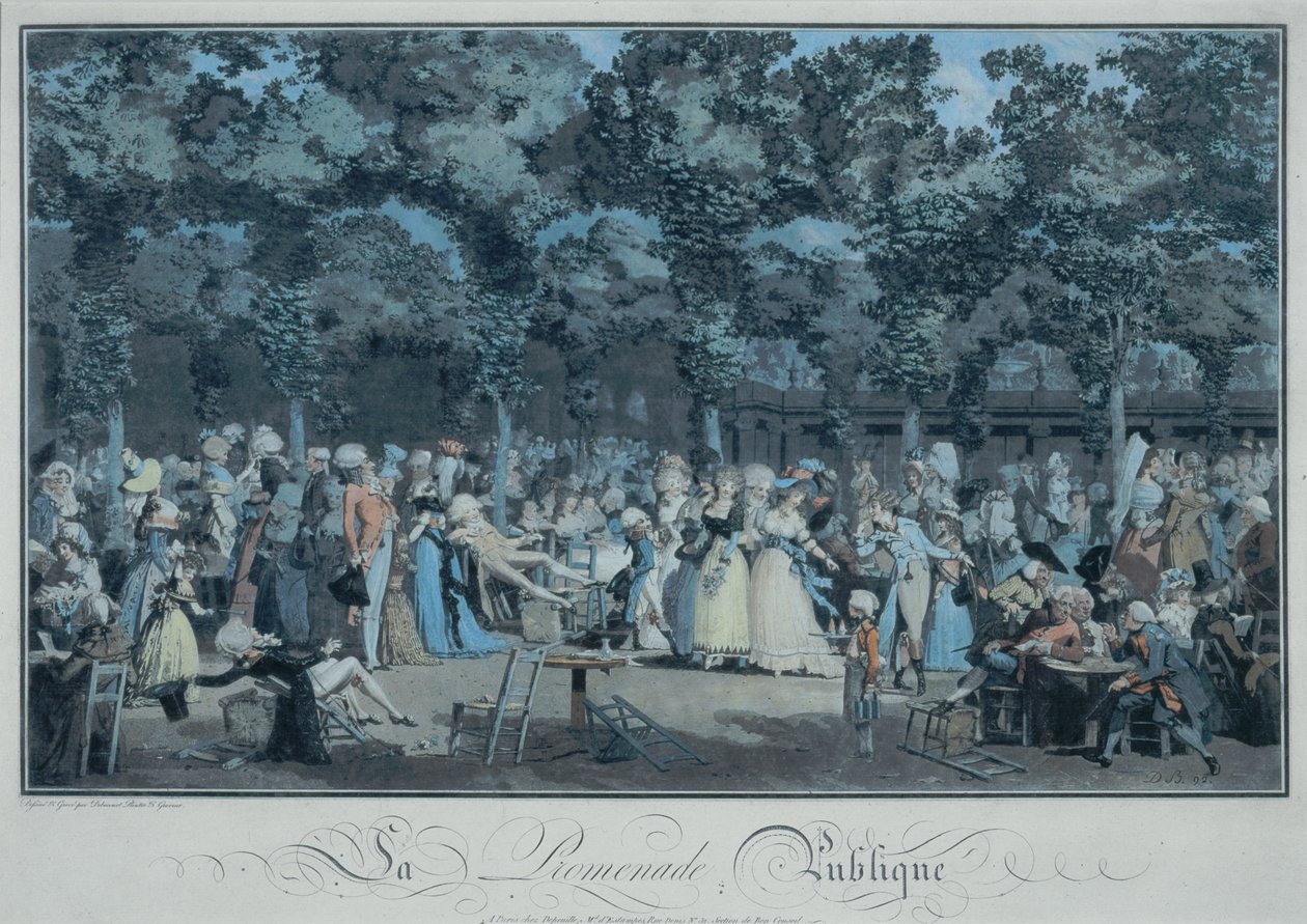 Den offentlige promenaden av Philibert Louis Debucourt