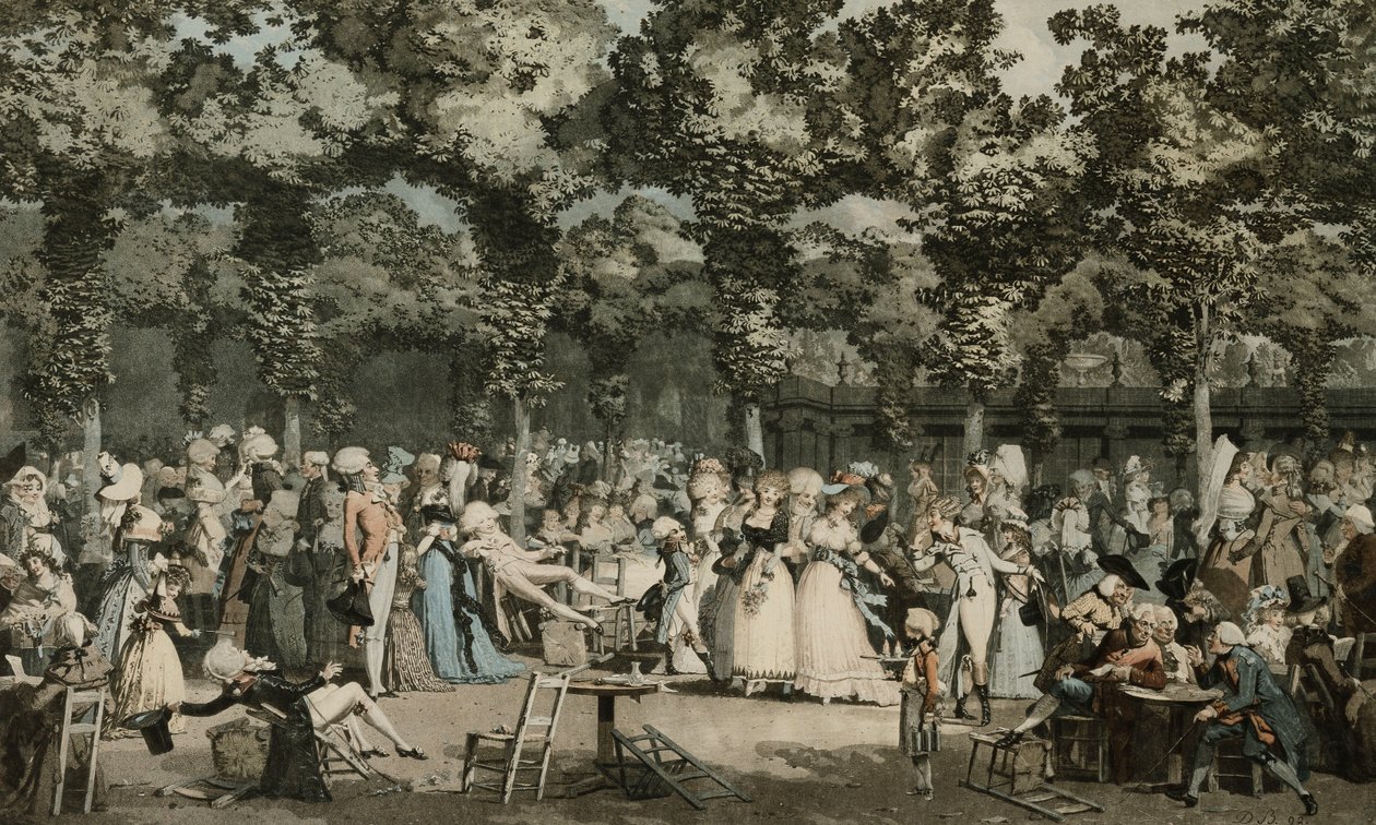 Den offentlige promenaden; Den offentlige promenaden, 1792 av Philibert Louis Debucourt