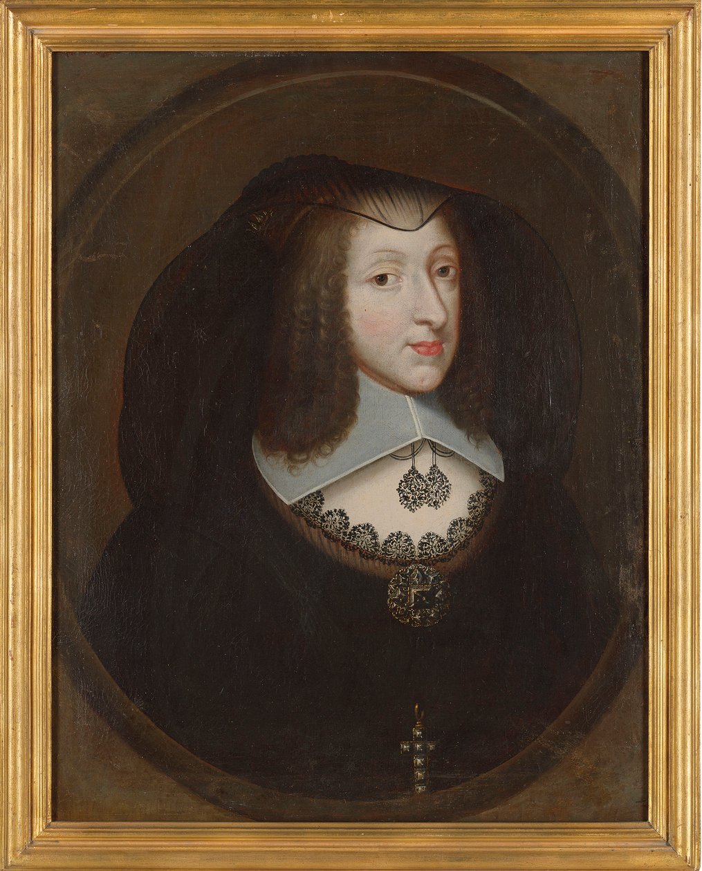 Christine Marie av Frankrike 1606-1663, hertuginne av Savoy i enkedrakt, ca. 1640. av Philibert Torret