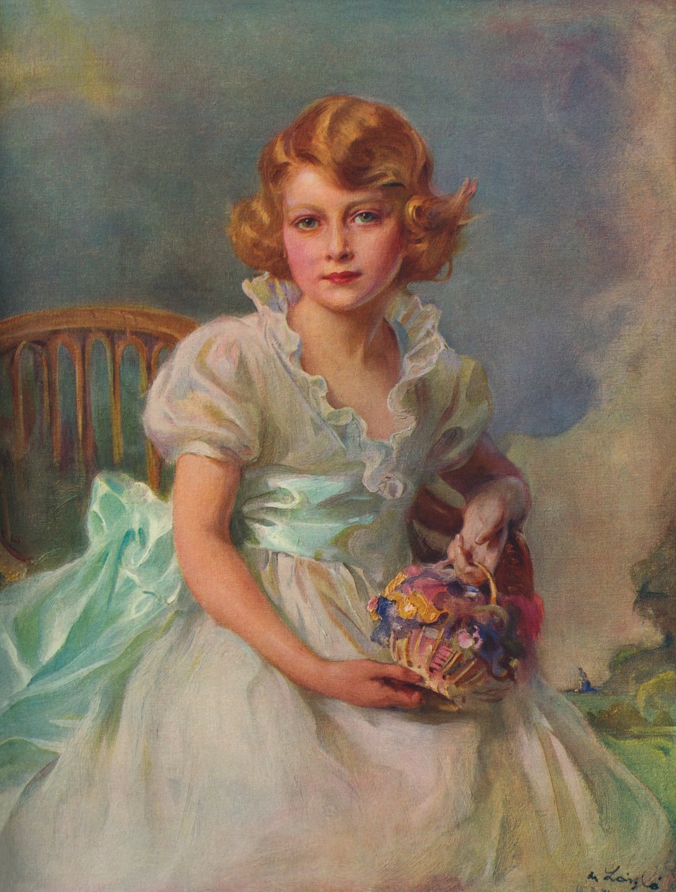 Portrett av prinsesse Elizabeth, senere Elizabeth II av Philip Alexius de after Laszlo