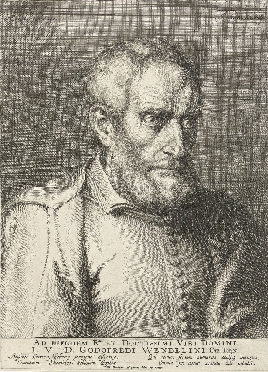 Portrett av Godefridus Wendelinus i en alder av 68 av Philip Fruytiers (1648) av Philip Fruytiers