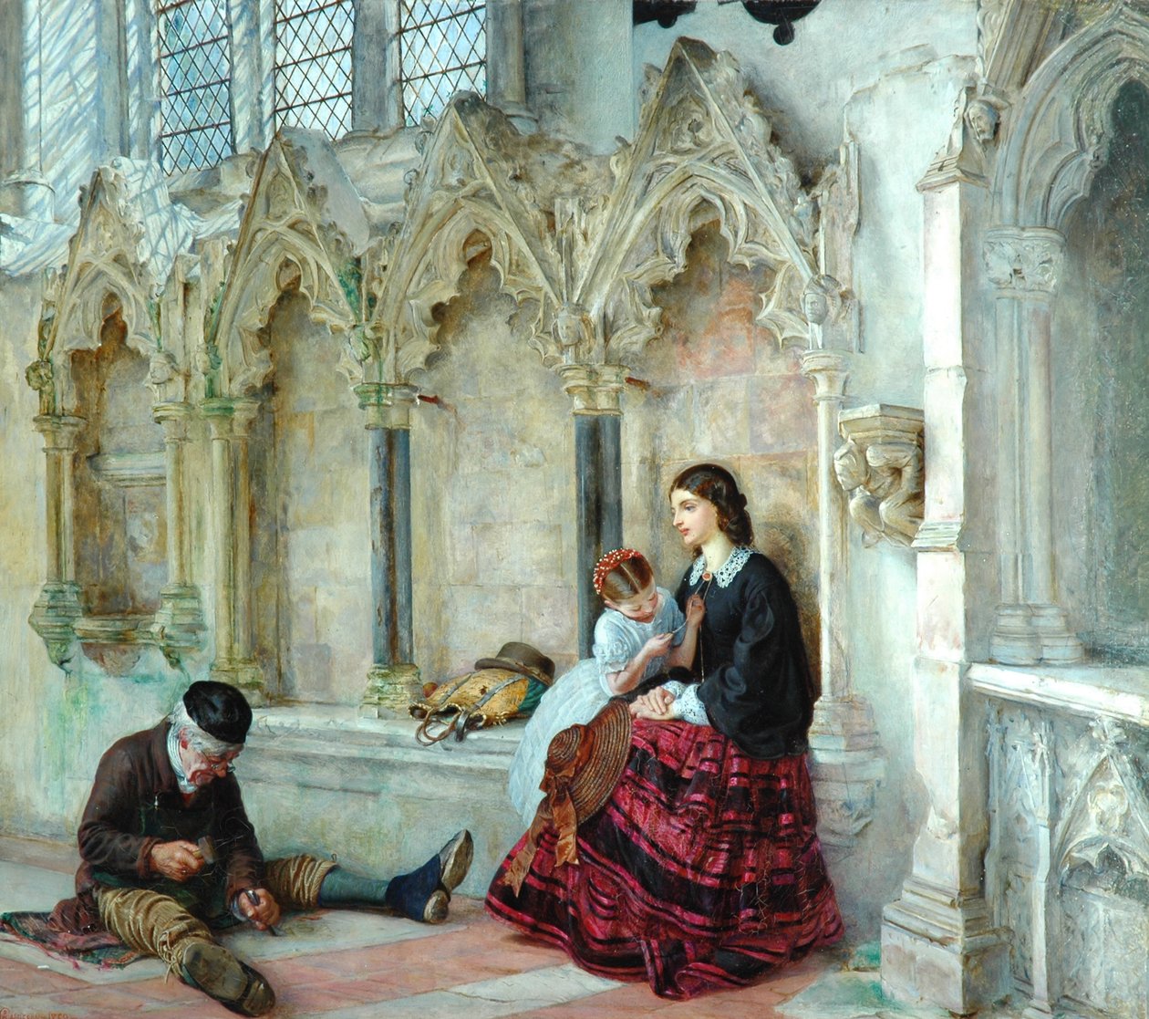 Mennesket går videre til sitt arbeid, 1859 av Philip Hermogenes Calderon