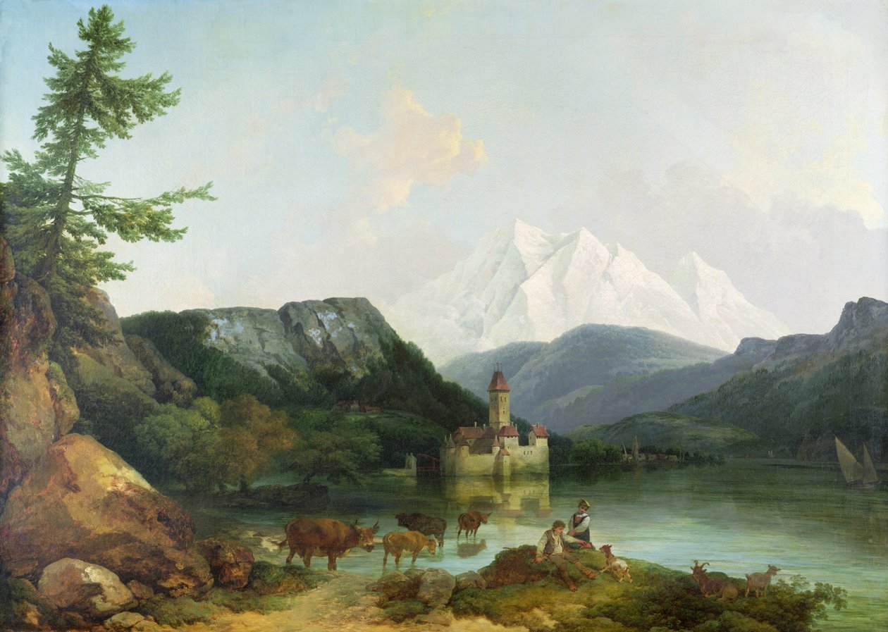 Chillon-slottet av Philippe Jacques de Loutherbourg