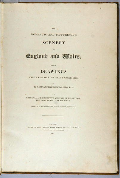 Tittelside for Romantic and Picturesque Scenery of England and Wales, 1805 av Philippe Jacques de Loutherbourg