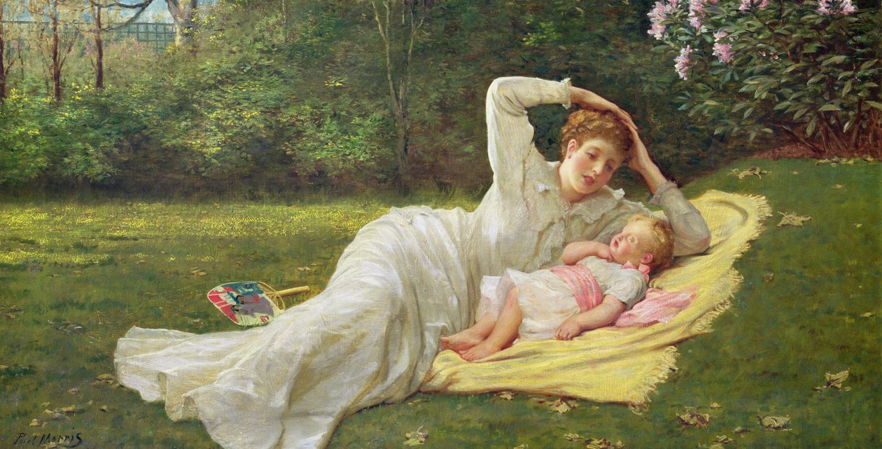 Den førstefødte, ca. 1875 av Philip Richard Morris