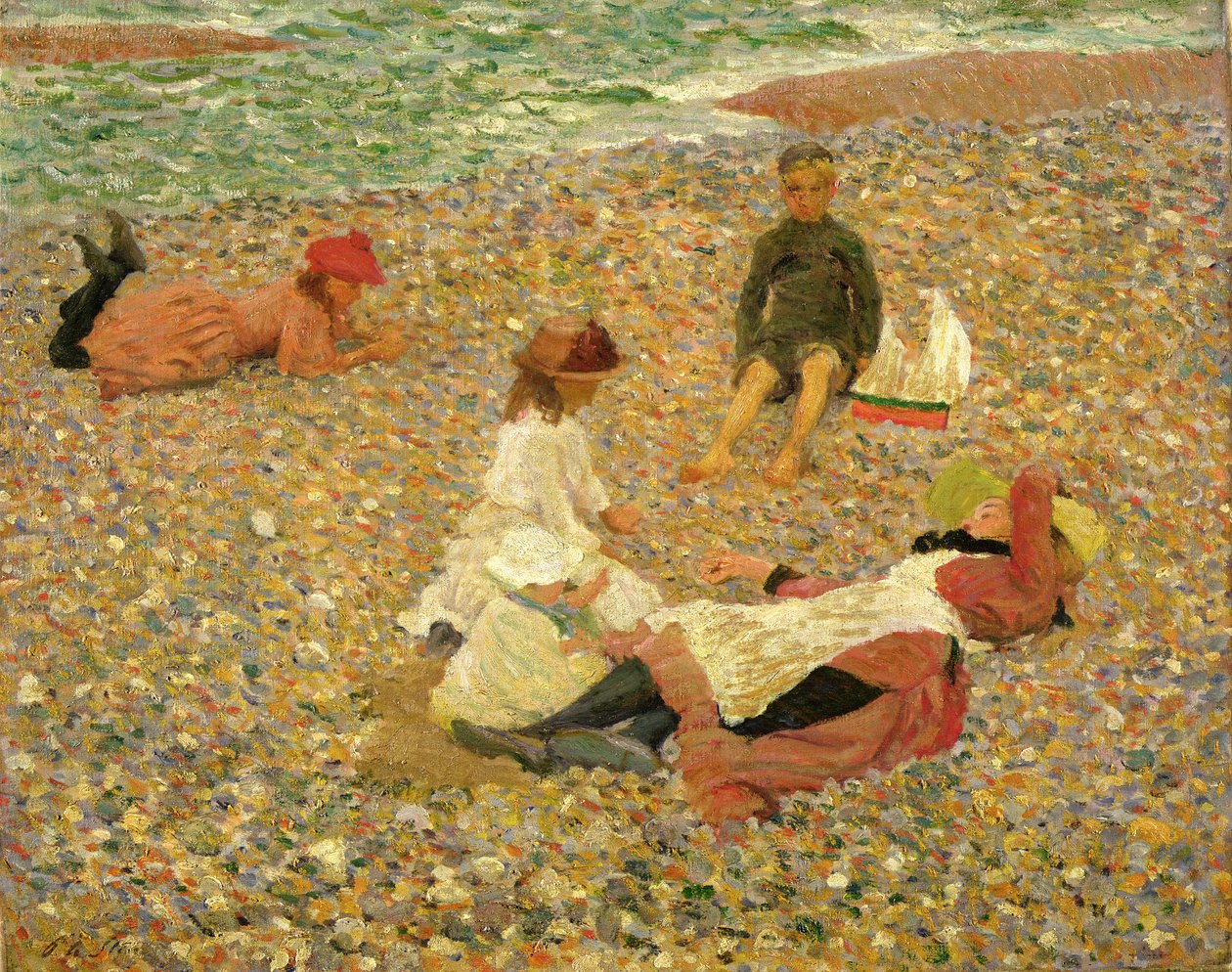 Knucklebones, Walberswick, 1888-89 av Philip Wilson Steer