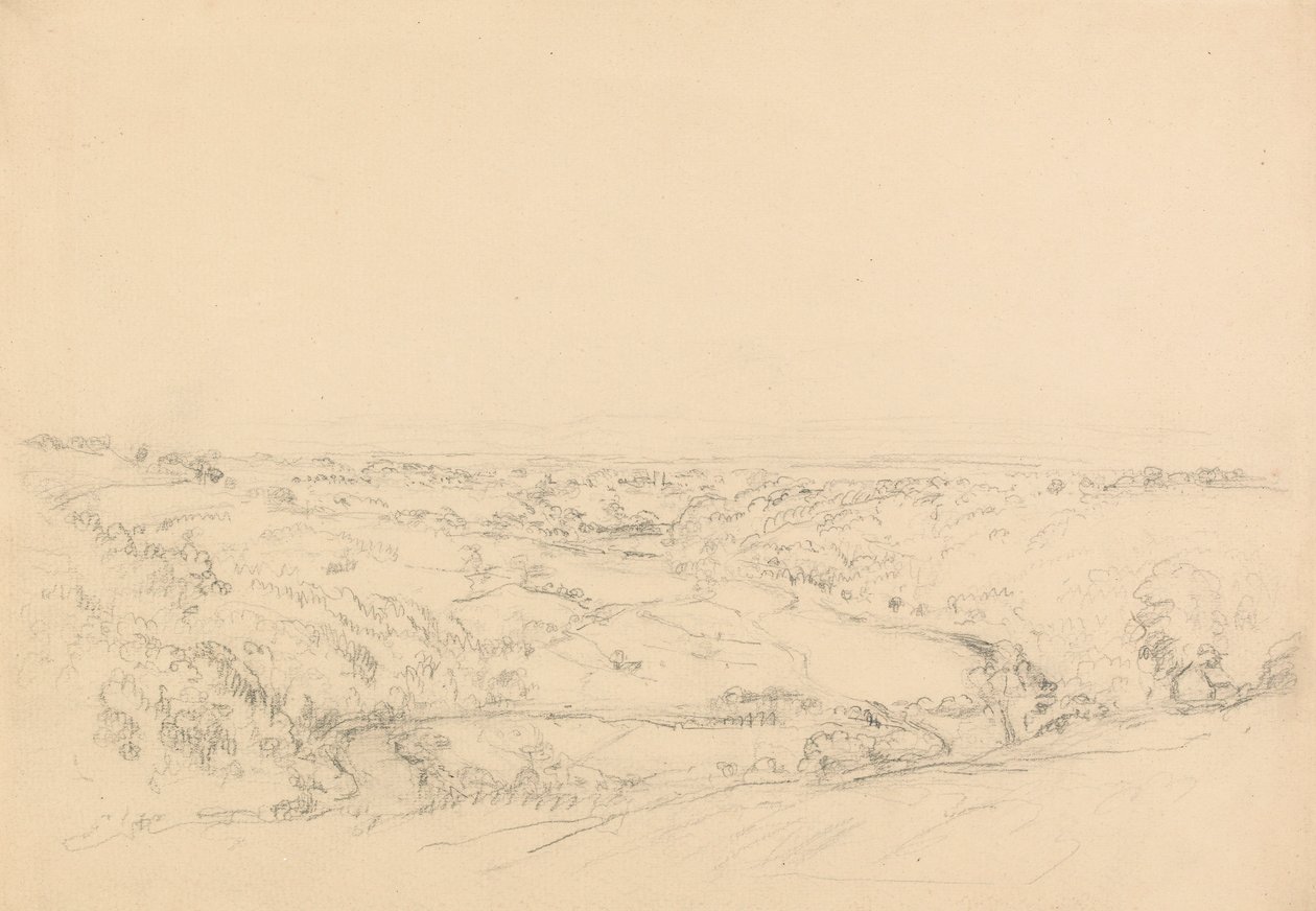 Richmond, Yorkshire (grafitt på papir) av Philip Wilson Steer