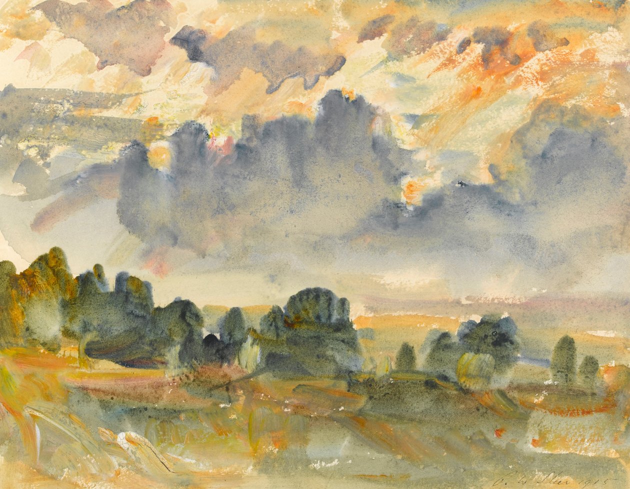 Solnedgang, 1915 av Philip Wilson Steer
