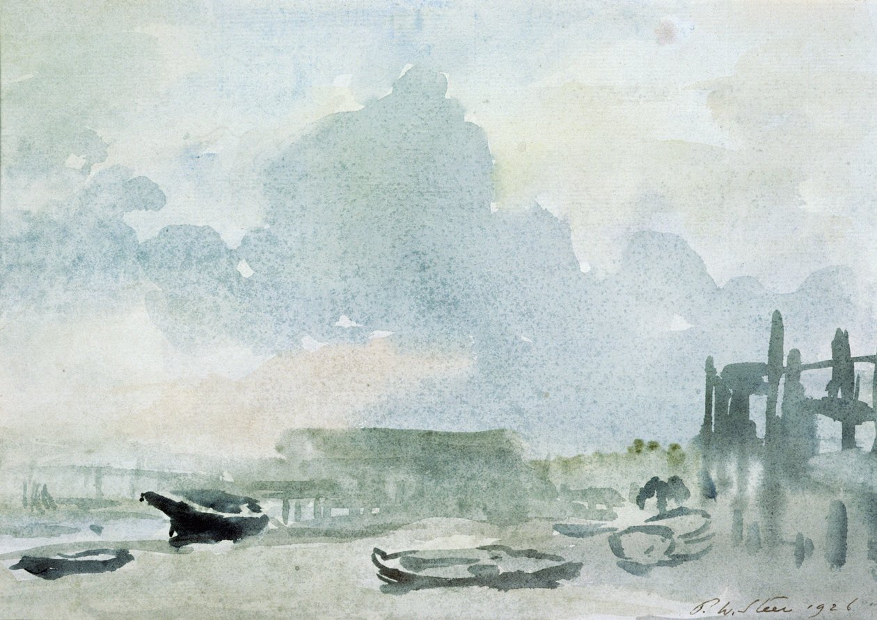 The Beach, Shoreham, 1928 av Philip Wilson Steer