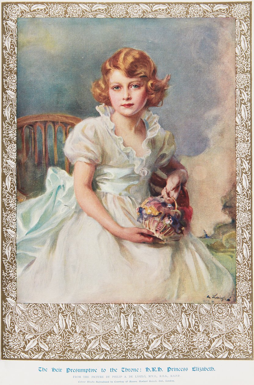 Prinsesse Elizabeth, 7 år av Philip Alexius de (after) Laszlo