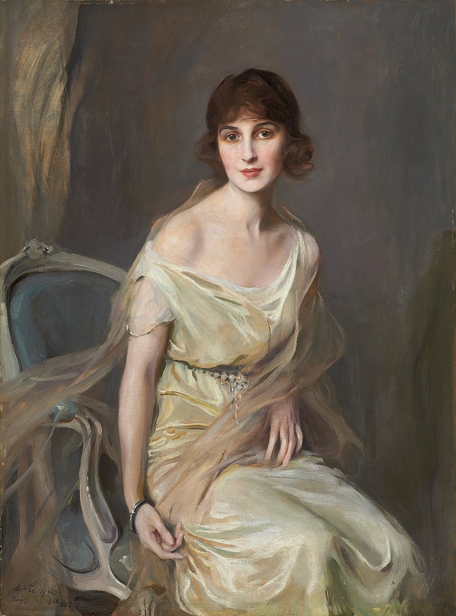 Portrett av Dona Maria Mercedes de Alvear av Philip Alexius de Laszlo