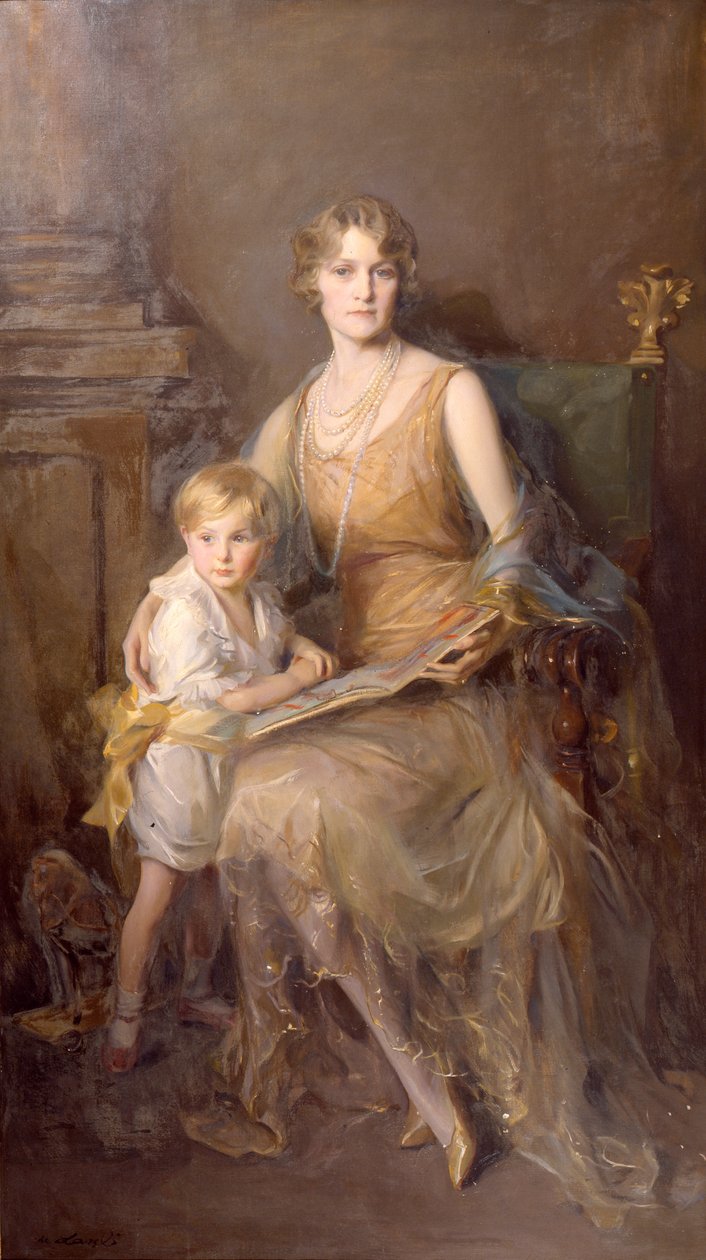 Portrett av Helen, kone til den åttende hertugen av Northumberland og Lord Geoffrey Percy (olje på lerret) av Philip Alexius de Laszlo