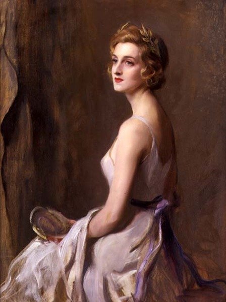 Portrett av fru Leo d'Erlanger, ca. 1937 (olje på lerret) av Philip Alexius de Laszlo