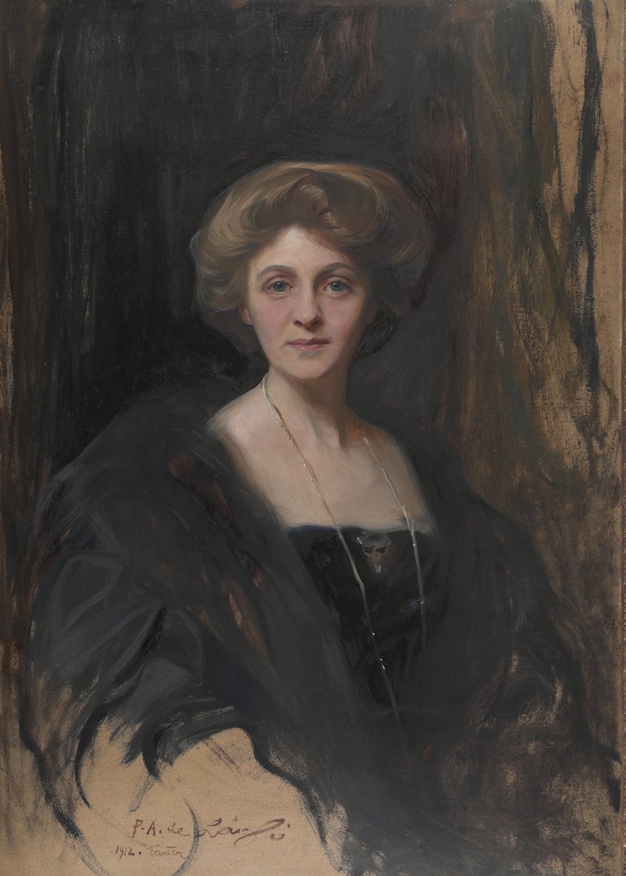 Portrett av viscountess Lee av Fareham (recto) av Philip Alexius de Laszlo