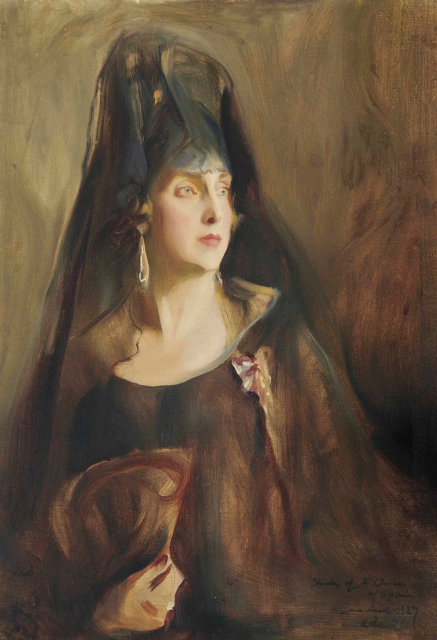 Dronning Victoria Eugenie av Spania 1887-1969, 1927. av Philip de László