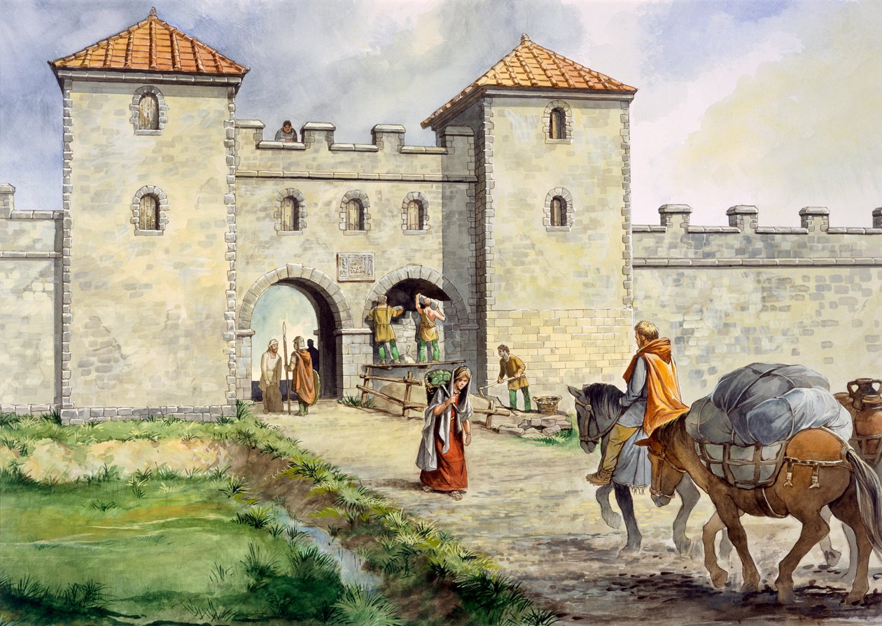 Birdoswald romerske fort, c3. århundre, c1990-2010 av Philip Corke