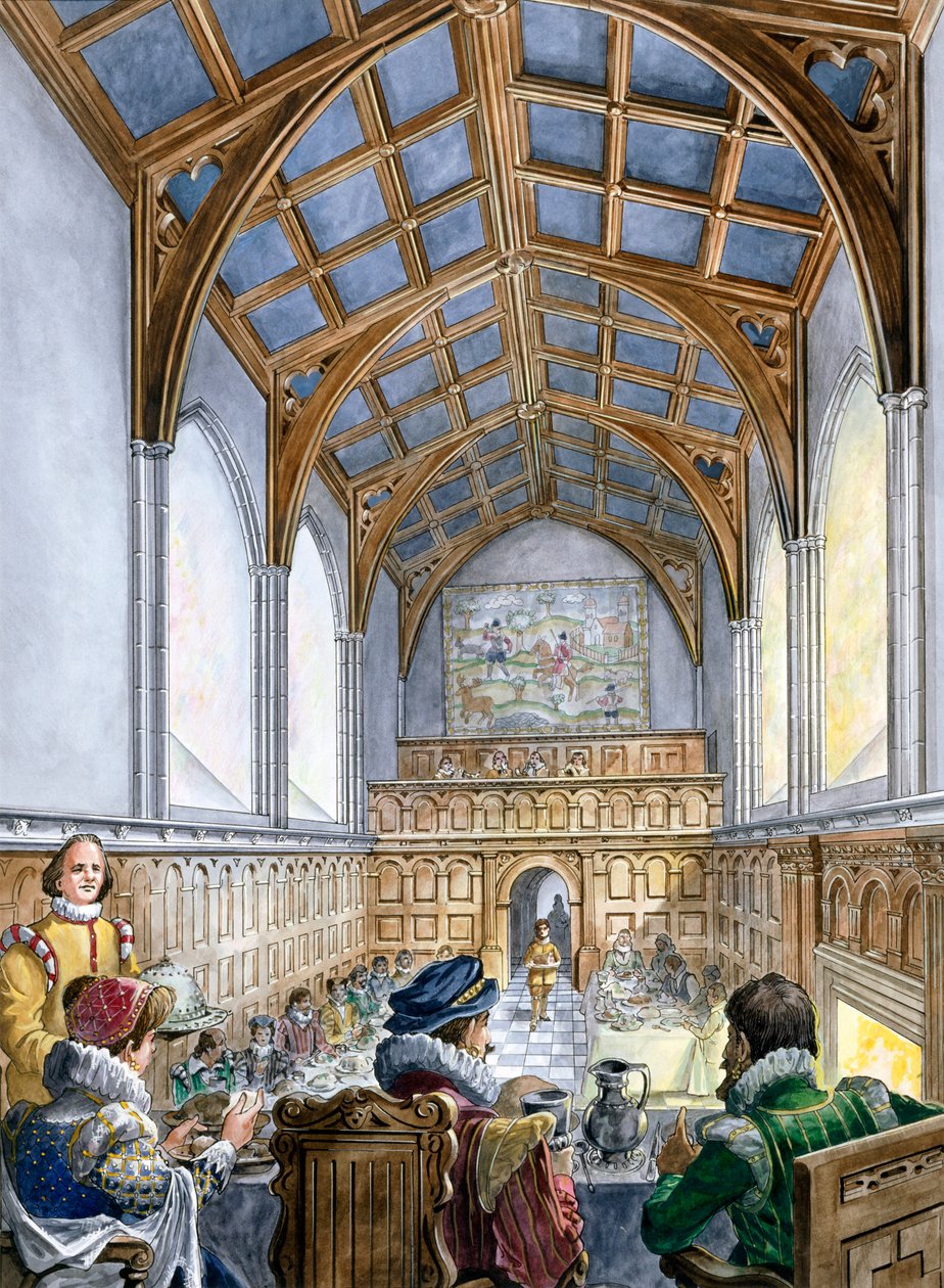 Great Hall, Old Wardour Castle, 1500-tallet c1995-c1999. av Philip Corke